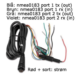 Standard strm/data kabel med nmea 0183